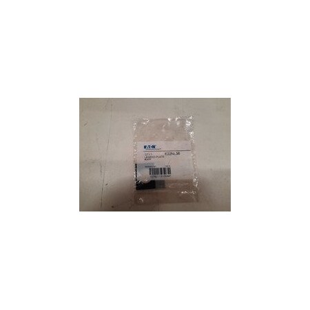 Eaton Contact Blocks and Other Accessories Legend Plate Black EA E22NL36